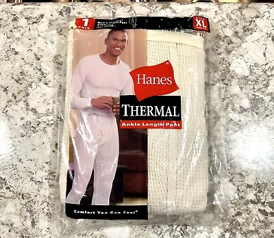 NEW Vintage 2003 Hanes Mens Thermal Bottom Waffle Pants Long Johns XL • $21.97