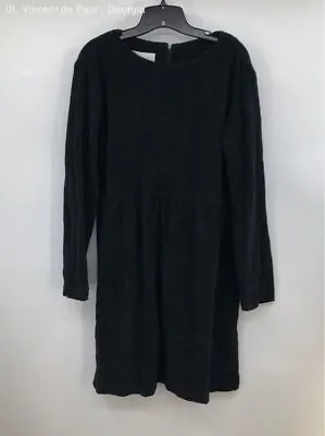 Women's J. Jill Black Knee Length Long Sleeve Sweater Dress - Size L • $8.59