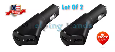 2 New OEM Motorola Rapid Dual Port Car Vehicle USB Charger Adapter SPN5581A • $17.95