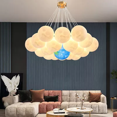 Modern Chandelier LED Lamp Large Round Ceiling Light Living Room Pendant Lights • £25.91