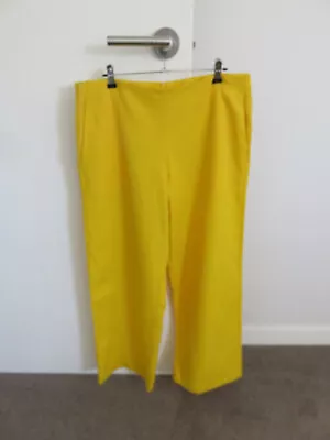 Sass & Bide Yellow Wool Pants Size 12 Corporate Wide Leg High Waisted Party • $70