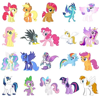 My Little Pony Characters Iron On T Shirt Transfer. Choose Image And Size • £3.36