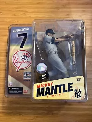 McFarlane MLB Cooperstown Collection Series 3 Mickey Mantle Yankees Gray Uniform • $18