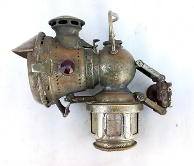 Antique Rare Jos Lucas Ltd KORA 264 Carbide Bicycle Brass Lamp Lantern England • $1025.87