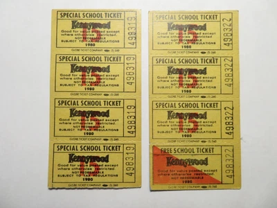 $8.96 • Buy Kennywood Park Pittsburgh PA Vintage Amusement Park Ride Tickets 1980 8 Ct.