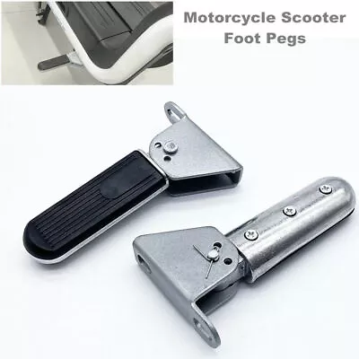 Folding Footrests Foot Pegs Pedals For Motorcycle Scooter Moped Bike Anti-slip • $24.74