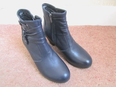 £39.99 • Buy Pavers Blue Leather Ankle Boots With Zip  Size 6 UK  (39EU) Brand New VED34003