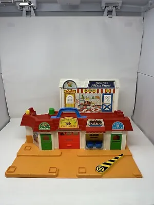 Vintage 1986 Fisher Price Little People Family Main Street Play Set Street Town • $15