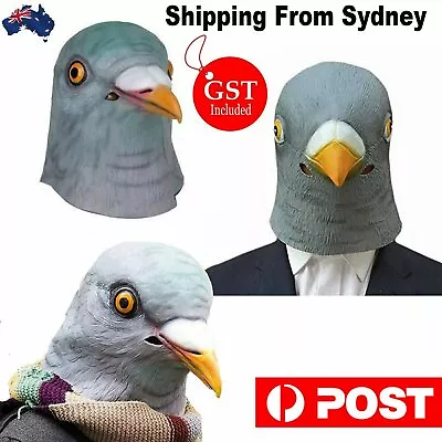 Pigeon Head Mask Creepy Animal Halloween Costume Theater Prop Latex Party Toys A • $16.68