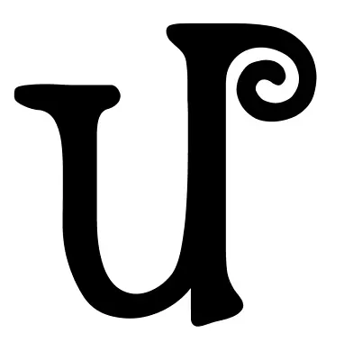 U Curl Letter Lower Case Monogram Initial Vinyl Decal Sticker A1156 • $3.99