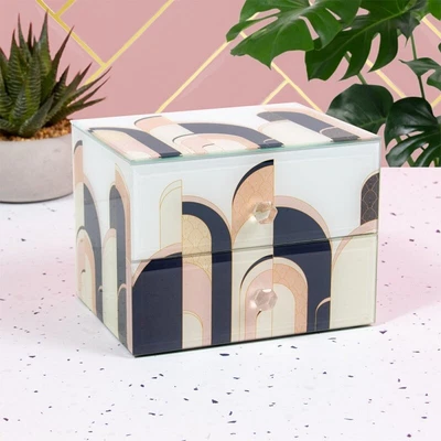 £12.99 • Buy Art Deco Jewellery Box With 2 Drawers 16cm X 12cm X 12cm Ideal Gift