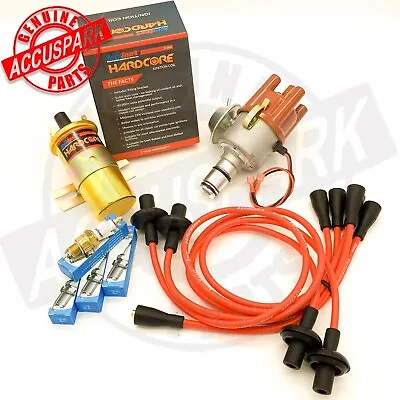 VW Camper Electronic Ignition 034 Distributor HardCore CoilRotorIRIDIUM Plugs • $161.57