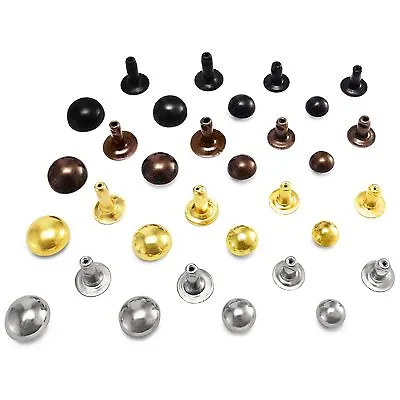 £2.99 • Buy Domed Single Cap Rivets 6 7 9 Or 10 Mm Mm Cap Diameter Studs Sewing Leather