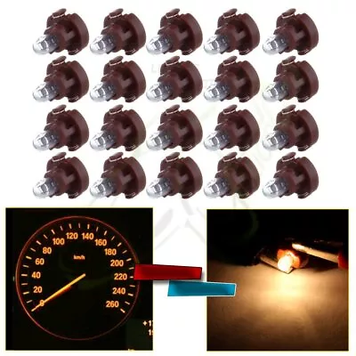 20x T3 Neo Wedge Halogen Light Instrument Cluster Panel  Gauge Bulbs Warm White • $10.54