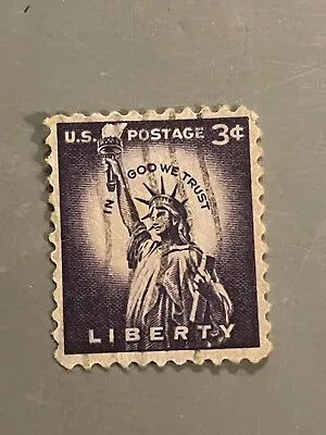 Vintage - 3 CENT Purple Lady Statue Of Liberty US POSTAGE STAMP Used  • $3