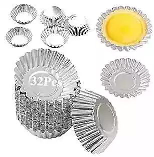  Egg Tart Molds 32Pack Tart Pan 2.75inch Mini Tart Tins 32Pack-2.75inch • $19.60