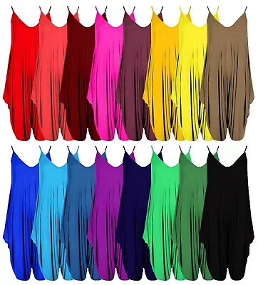 £9.99 • Buy Women Cami Harem Jumpsuit LagenLook Romper All In One Ladies Hareem PlaySuit Top