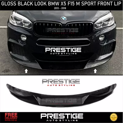 £144.99 • Buy Bmw X5 F15 Gloss Black Front Splitter Lip Spoiler M Performance 2013-2018