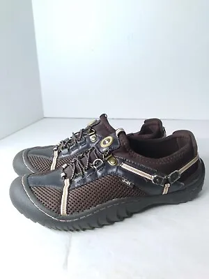 J-41 Jeep Adventure Womens 7 M Trail Shoe Sneakers Hiking Brown Slip On Preowned • $32.99