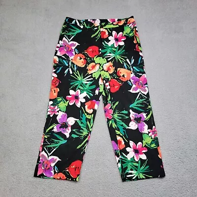 Erin London Pants Adult Medium Floral Straight Leg Womens • $14.95