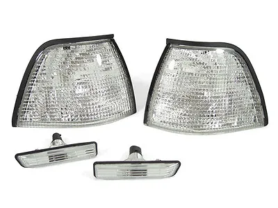 COMBO Clear Corner Signal + Side Marker Lights For 97-98 BMW 3 Series E36 3D/4D • $44.99