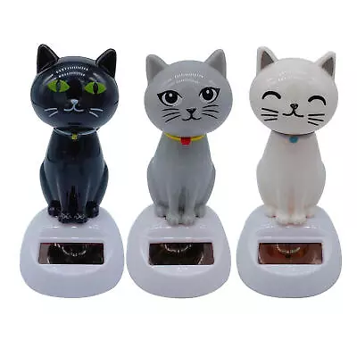 Dancing Cat Solar Toy Doll Car Ornament Car Interior Display Desktop Decor Gift • £7.19