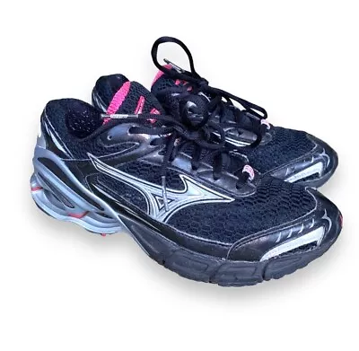 Mizuno Wave Elixir Running Jogging Y2k Sneakers Women 7.5 Black/pink  • $36.43