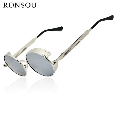 $18.99 • Buy RONSOU Steampunk Style Round Vintage Retro Polarized Sunglasses UV400 Protection
