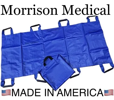 Morrison Medical 3010 BL Folding Stretcher Portable Evacuation Stretcher + Case! • $99.95