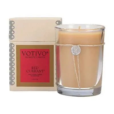 Votivo Red Currant 6.8 Oz Aromatic Candle | Soy Wax Blend | Luxury Glass Jar • $43.49