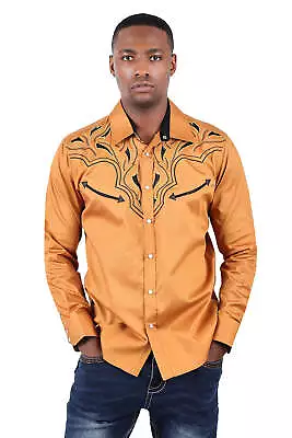 BARABAS Men's Arrows Floral Long Sleeve Studded Western Shirts 3WS3 • $115