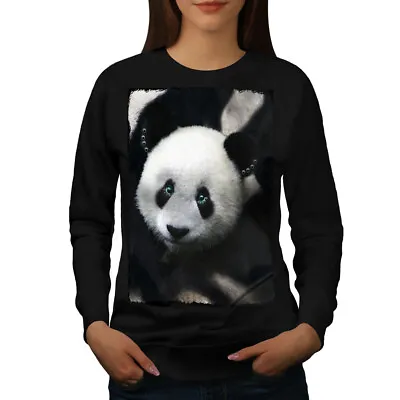 Wellcoda Giant Panda Bear Womens Sweatshirt Jungle Life Casual Pullover Jumper • £25.99