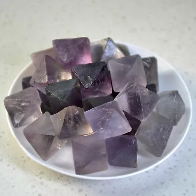 Larger Particles Natural Fluorite Crystal Octahedral Rock Specimens 12mm  • $10.99