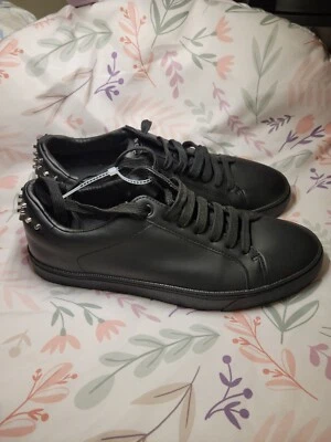$19.97 • Buy Zara Man EU Shoes Men's 42 Black Low Top Lace Up Studded