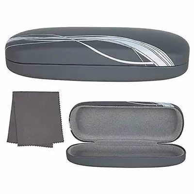 Hard Eyeglass Case Protective Clamshell Holder For Glasses With Microfiber Cloth • $8.49