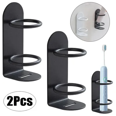2x Wall Mounted Electric Toothbrush Holder /Toothpaste Holder Bathroom Organiser • £6.60