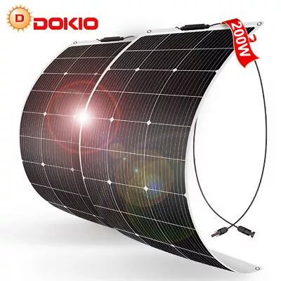 Dokio 100w 200w 500w 1000w Flexible Solar Panel For For RV/Camper/Boat/Balcony • $202.99