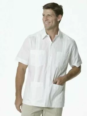 D'Accord Short-Sleeved Cuban Guayabera Mexican Wedding Retro Shirt Style#2267 • $18