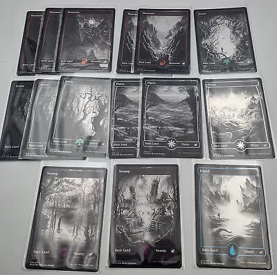 15  FOIL FULL ART Eternal Night Midnight Hunt Basic Land UNPLAYED Shiny MANA • $17.99