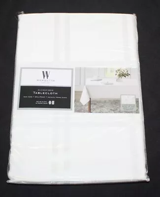 New Wamsutta Microfiber 60  Round Tablecloth In White • $13.99