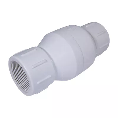 FIP White Plastic PVC Inline Check Valve For Backflow Prevention 1/4'' To 3/4'' • $6.99