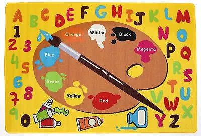 Kids Rugs Alphabet Learning Carpet Area Rug Daycare Rug Little Artist  All Size • $139.99