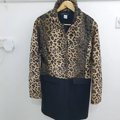 Laura Clement Leopard Print Balck Coat Size Uk 14  • £29.99