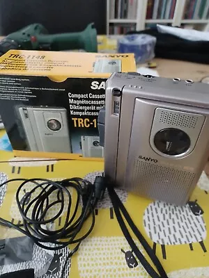 £27.99 • Buy Sanyo TRC-1148 Cassette Tape Dictaphone Voice Recorder Dictation Handheld Silver