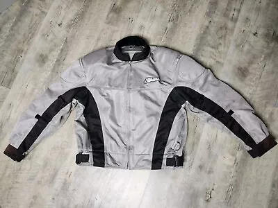 First Gear Men's Motorcycle Jacket Gray Padded Hypertex Vented Mesh Size XL • $29.99