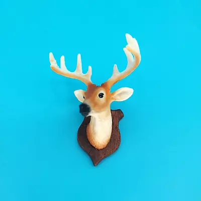 Dollhouse Miniature White-Tail Deer Head Mounted Hunting Trophy Mount 1:12 Scale • $17