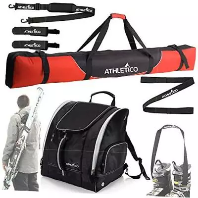  Mogul Padded Ski Bag Bundle - Ski Bag + Ski Boot Bag + Ski Boot Strap + 185cm • $117.93