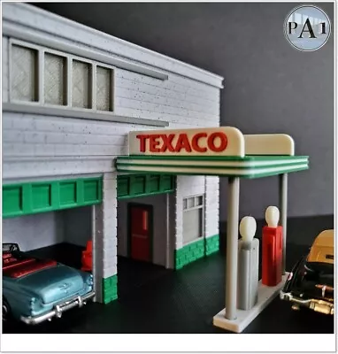 1:64 Scale Texaco Gas Station Compatible With Hot Wheels And Matchbox Diecast • $60