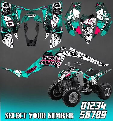 $166 • Buy Yamaha Raptor 350 Graphics Kit 2004 2006 2009 To 2014 Decals Stickers Atv Utv