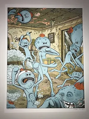 Florian Bertmer Rick & Morty  Mr Meeseeks  REMARQUED AP Poster Print BNG 18x24  • $134.99